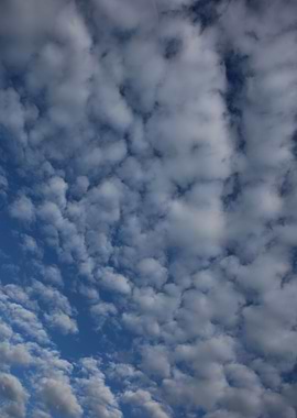Sky with bubbles clouds