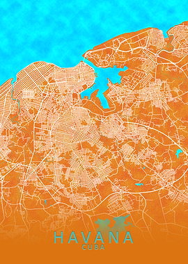 Havana Cuba City Map