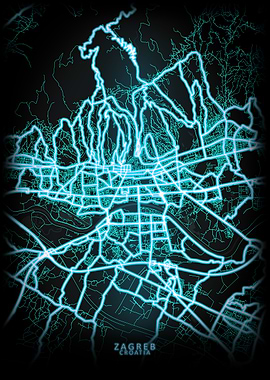Zagreb Croatia City Map