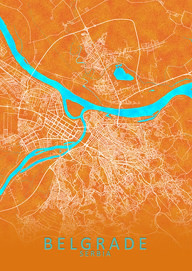 Belgrade Serbia City Map