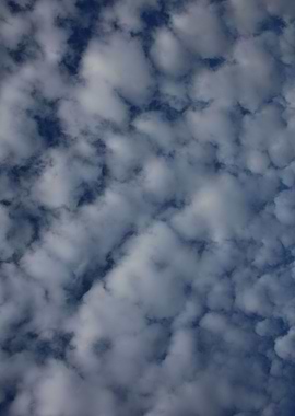 Sky with bubbles clouds
