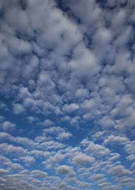 Sky with bubbles clouds