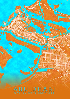 Abu Dhabi UAE City Map