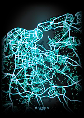 Havana Cuba City Map