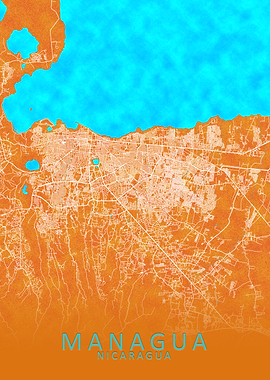 Managua Nicaragua City Map