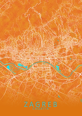 Zagreb Croatia City Map
