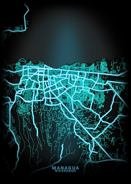 Managua Nicaragua City Map