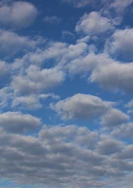 Sky with bubbles clouds