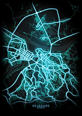 Belgrade Serbia City Map