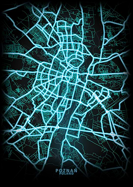 Poznan Poland City Map