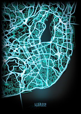 Lisbon Portugal City Map