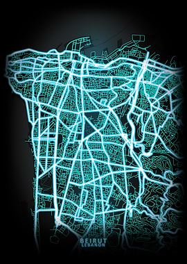 Beirut Lebanon City Map