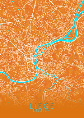 Liege Belgium City Map