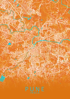 Pune India City Map