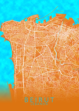 Beirut Lebanon City Map