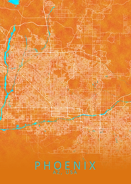 Phoenix AZ USA City Map