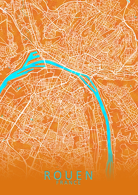 Rouen France City Map