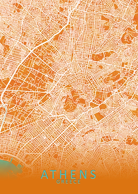 Athens Greece City Map