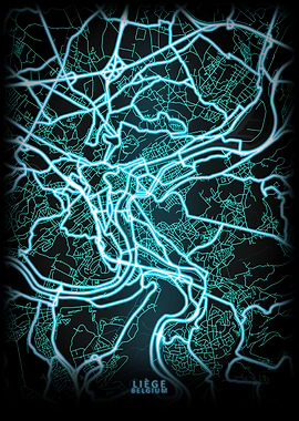 Liege Belgium City Map