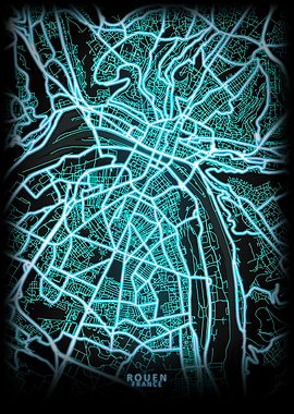 Rouen France City Map