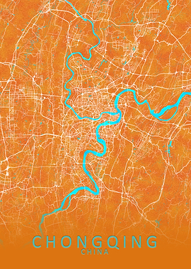 Chongqing China City Map
