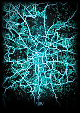 Pune India City Map