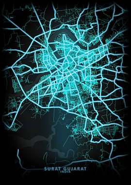 Surat India City Map