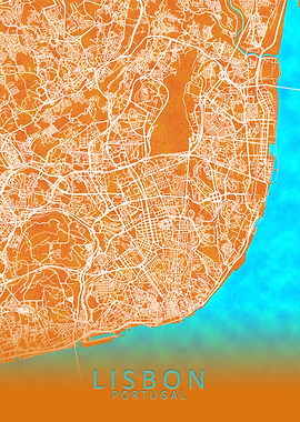 Lisbon Portugal City Map