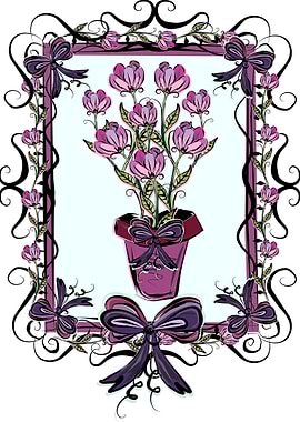 Framed flowerpot