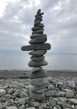 Cairn Stones on the Beach