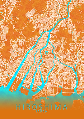 Hiroshima Japan City Map