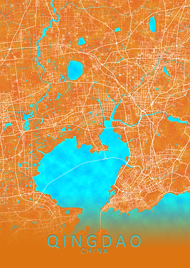 Qingdao China City Map