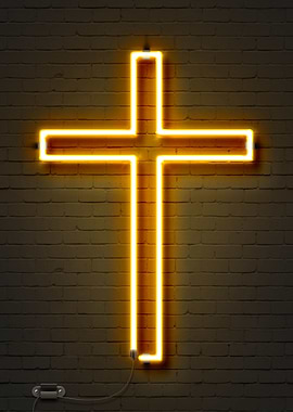Christian neon sign