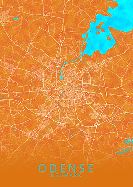 Odense Denmark City Map