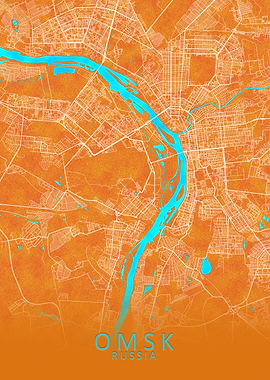 Omsk Russia City Map