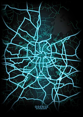 Odense Denmark City Map
