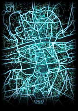 Tours France City Map