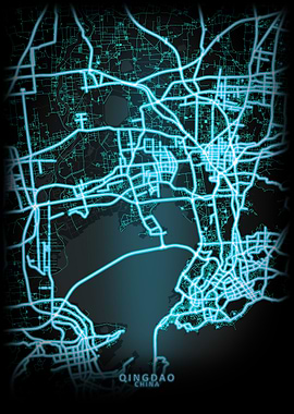 Qingdao China City Map