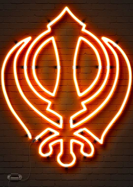 Khanda neon sign