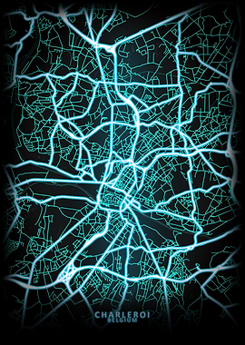 Charleroi Belgium City Map