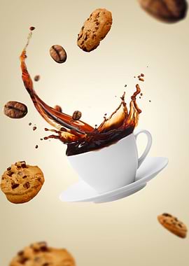 Coffee Splash with Cookie