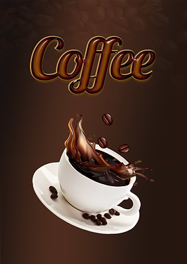 Coffee Splash with Beans