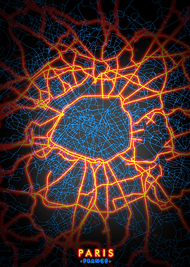 Paris France Maps Design