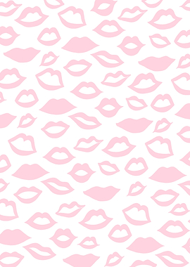 Blush Pink Lips Pattern 1