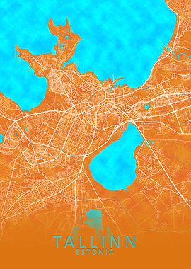 Tallinn Estonia City Map