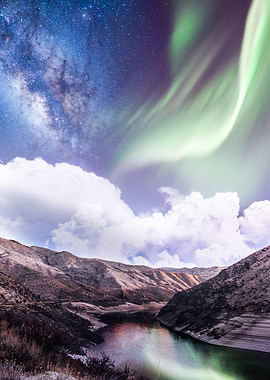 Aurora Over The Nature