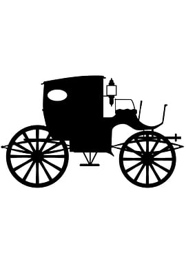 Old Carriage Silhouette