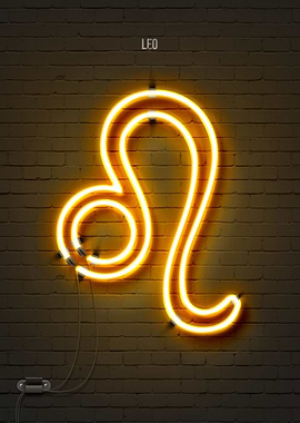 Leo neon sign