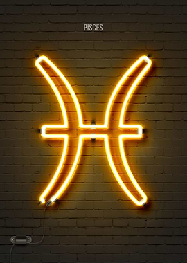 Pisces neon sign