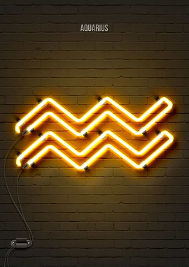 Aquarius neon sign